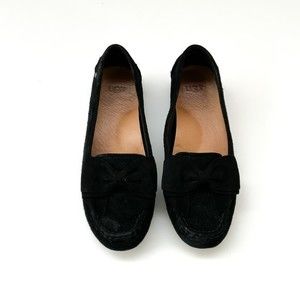 UGG Australia Lilliana Fixed Bow Suede Flats Loafers 1010098 Size 5.5